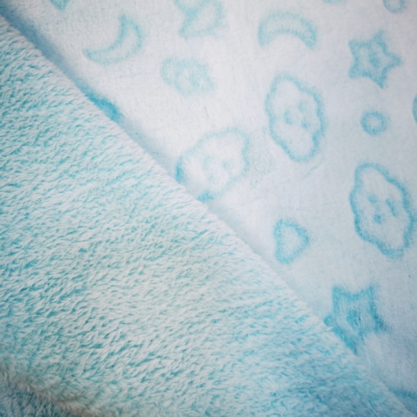 Cuddle Fleece - NIGHT TIME ON SKY BLUE